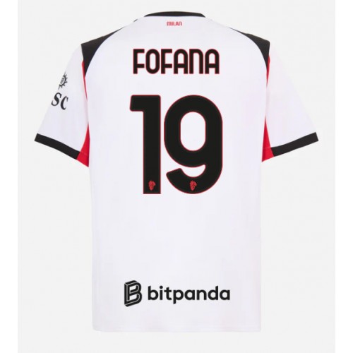 Stroje piłkarskie AC Milan Youssouf Fofana #19 Koszulka Wyjazdowej 2025-26 Krótki Rękaw